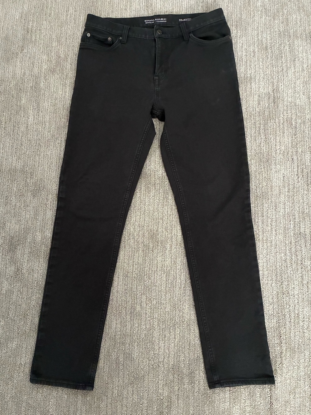 Banana Republic Men's 32x32 Charcoal Grey Traveler Slim Fit Jeans